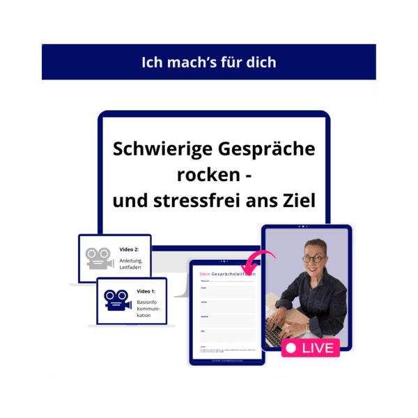 Kommunikationskochschule - Mit mir arbeiten - mit mir arbeiten - Mockup schwierige Gesoraeche rocken