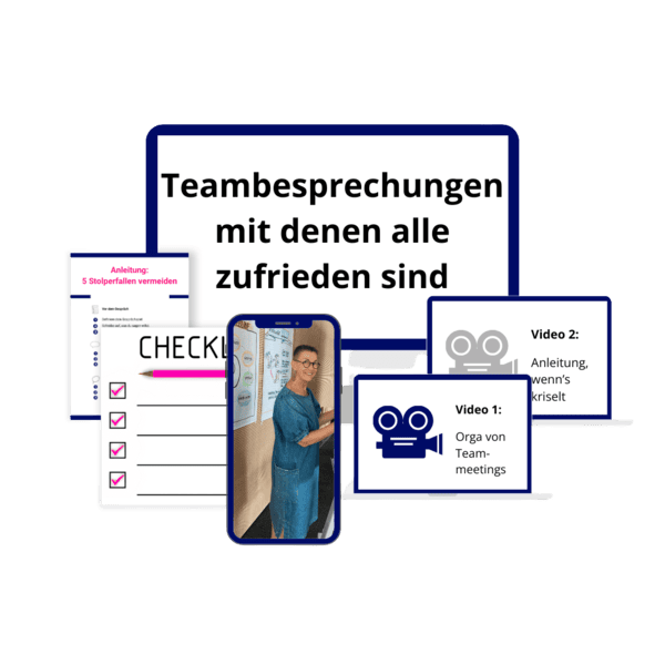 Mockup für das Angebot Ruckzuck-Selbsterlnkurs Teambesprechungen